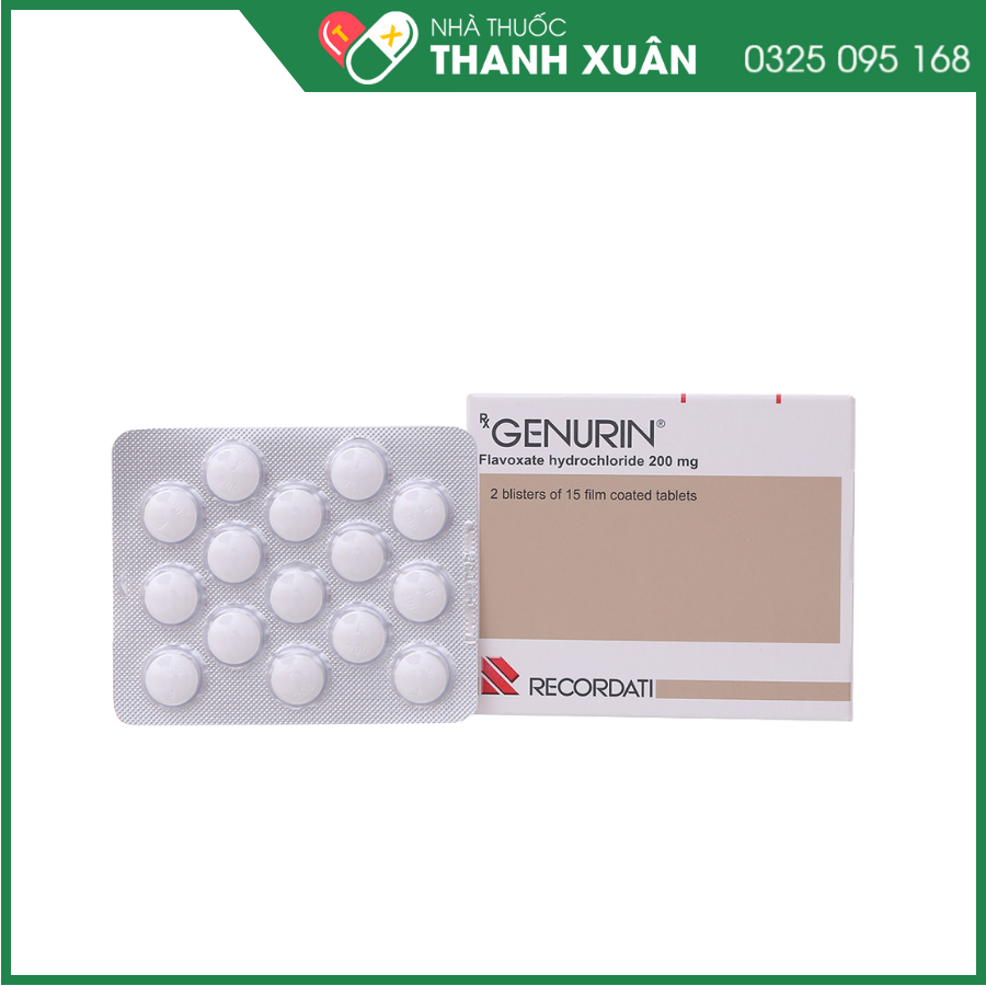 Genurin 200mg giảm triệu chứng tiểu khó, tiểu gấp, tiểu đêm