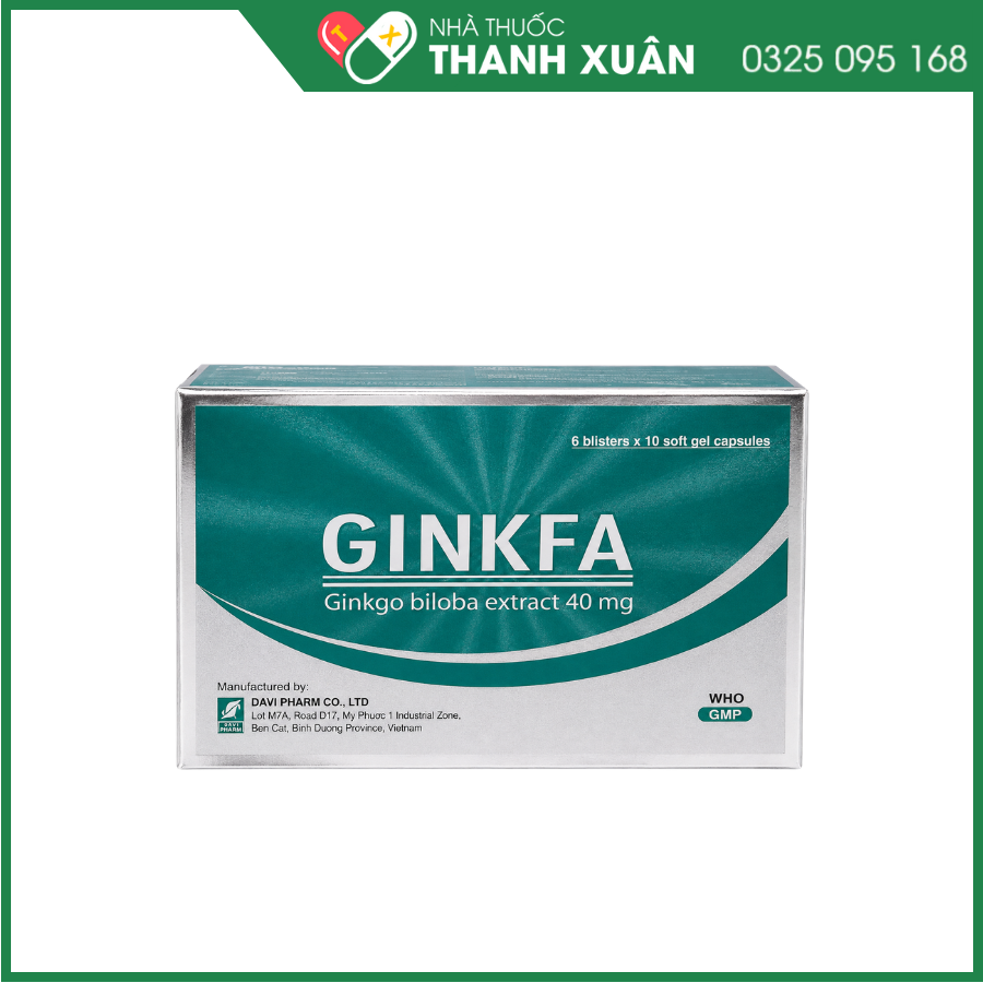 Ginkfa - Thuốc hỗ trợ điều trị chứng giảm trí nhớ, kém tập trung tư tưởng