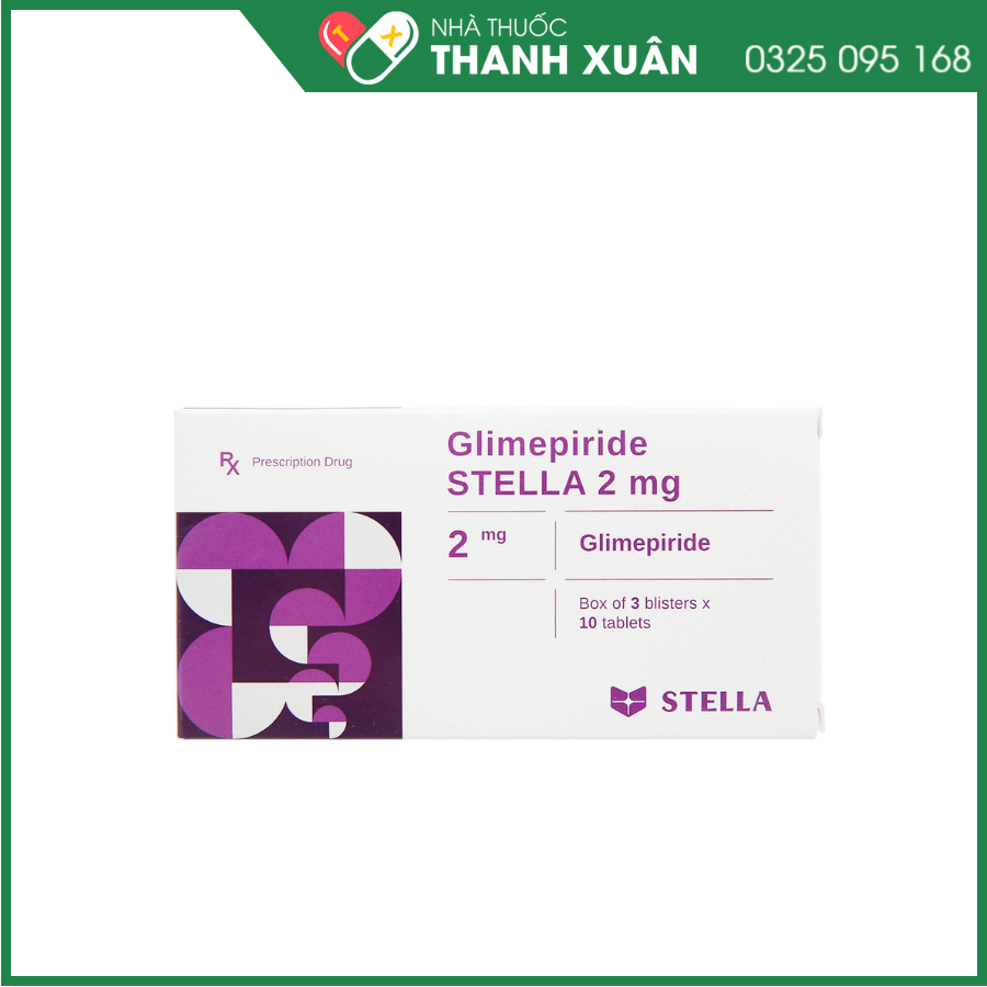 Glimepiride STELLA 2mg trị đái tháo đường tuýp 2