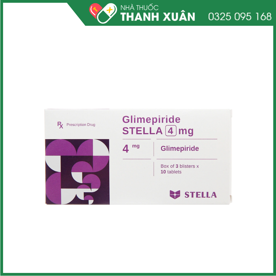 Glimepiride STELLA 4mg trị đái tháo đường tuýp 2