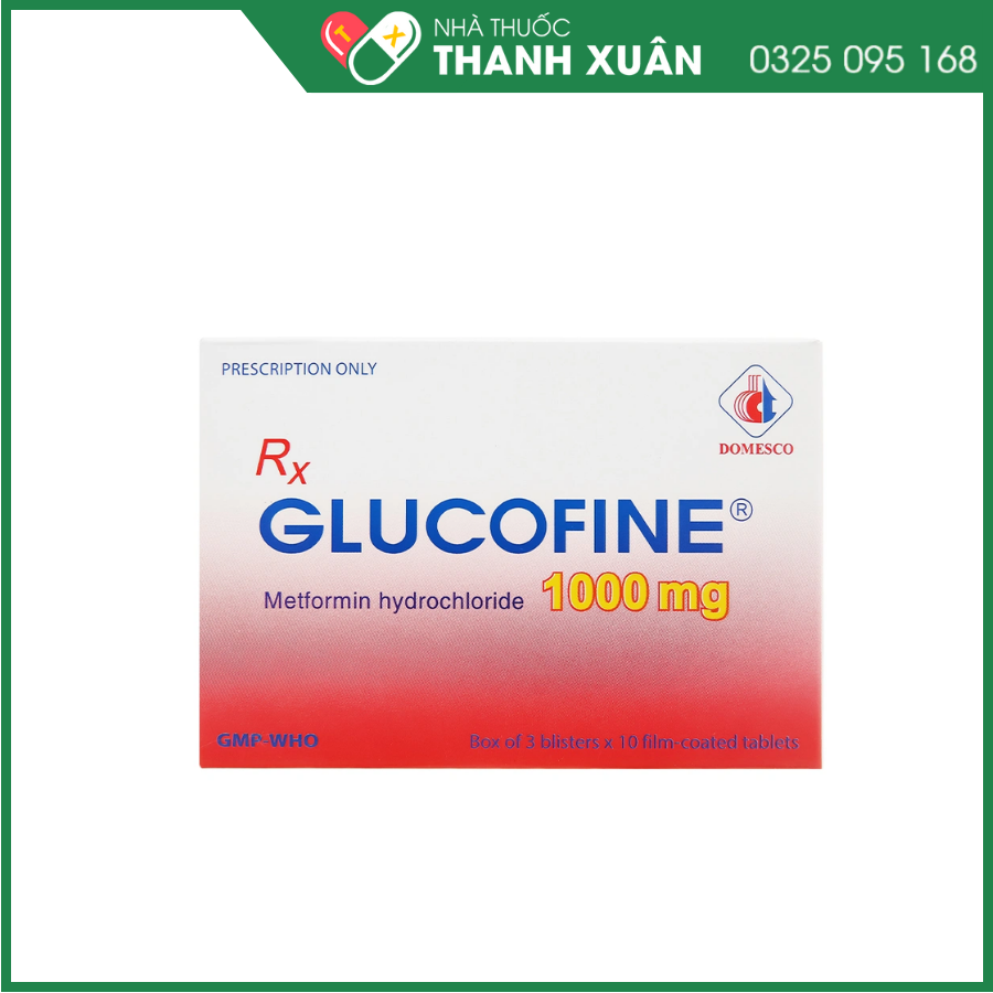 Glucofine 1000mg Domesco điều trị đái tháo đường týp 2