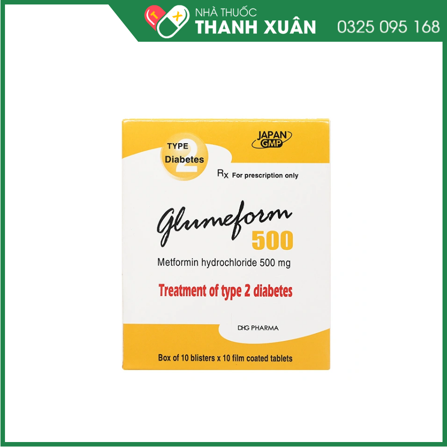 Glumeform 500 trị đái tháo đường tuýp 2 không phụ thuộc insulin