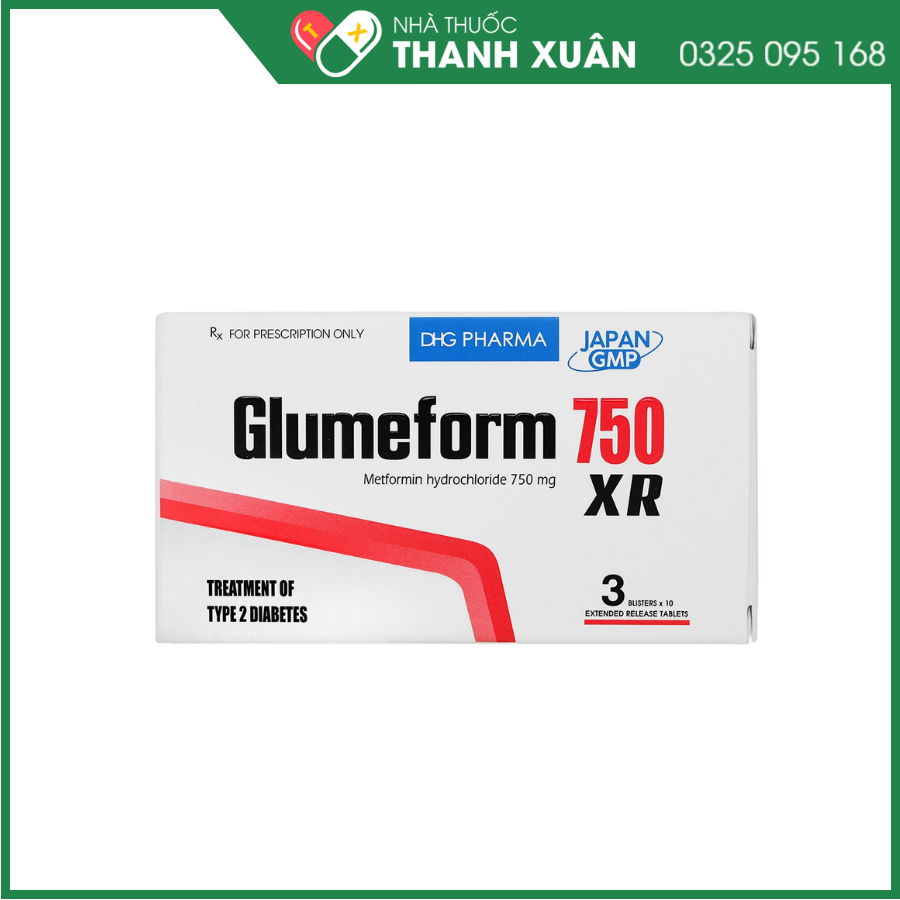 Glumeform 750 XR điều trị đái tháo đường tuýp 2