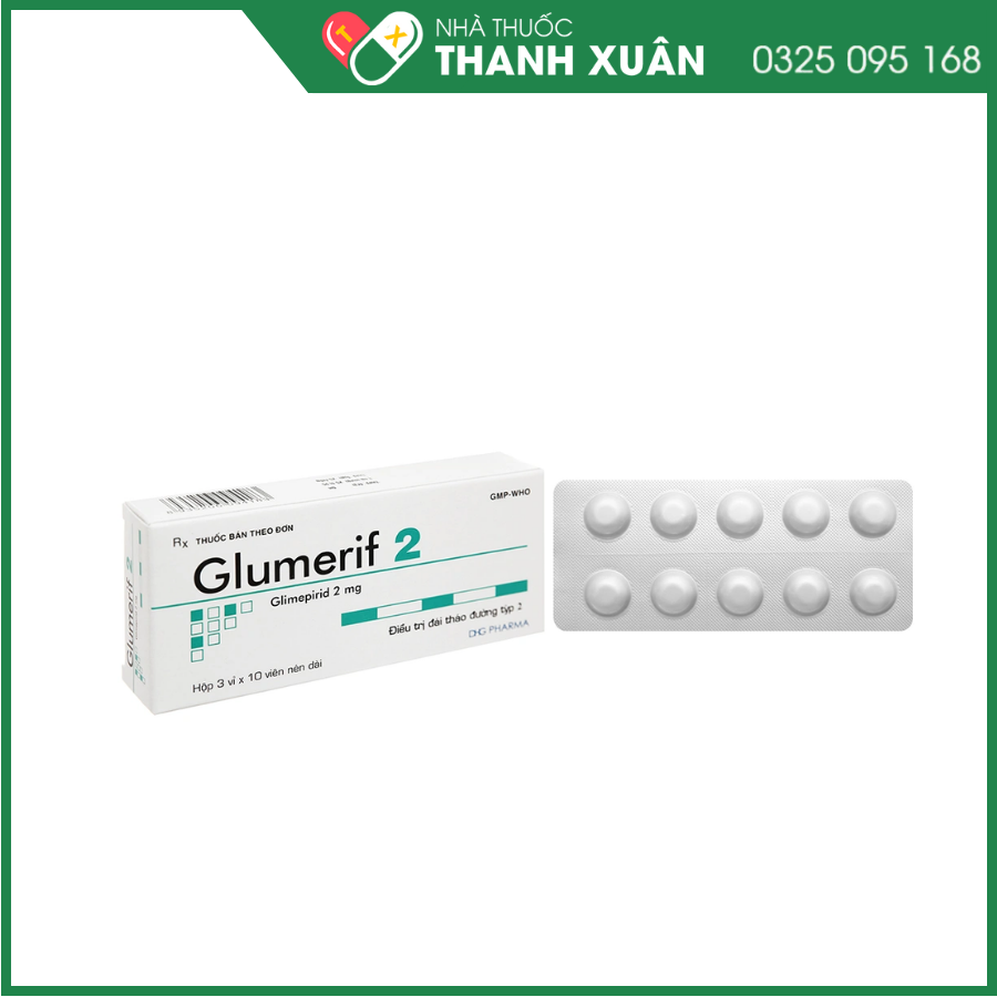 Thuốc Glumerif 2 DHG điều trị bệnh đái tháo đường tuýp 2