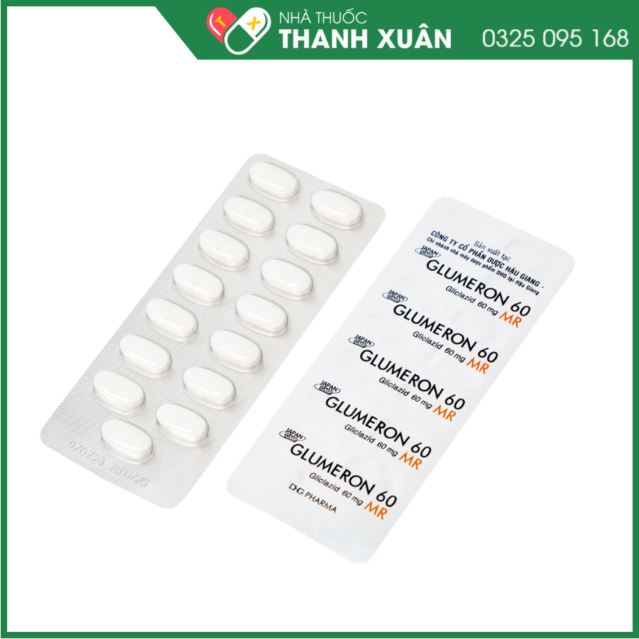 Glumeron 60 MR điều trị đái tháo đường tuýp 2