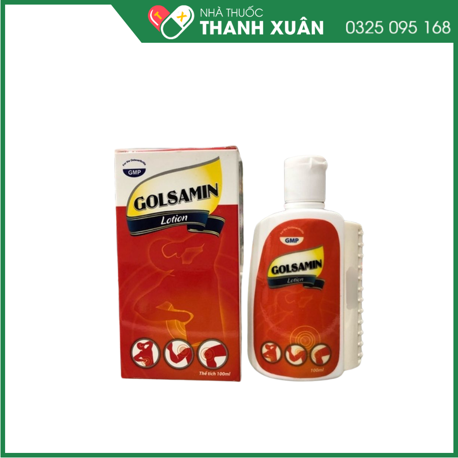 Thuốc bôi Golsamin Lotion giảm đau, chống viêm nhanh chóng