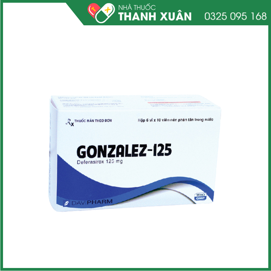 Gonzalez-125 điều trị thừa sắt mạn tính