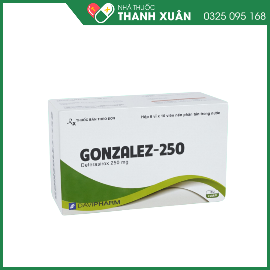 Gonzalez-250 điều trị thừa sắt mạn tính
