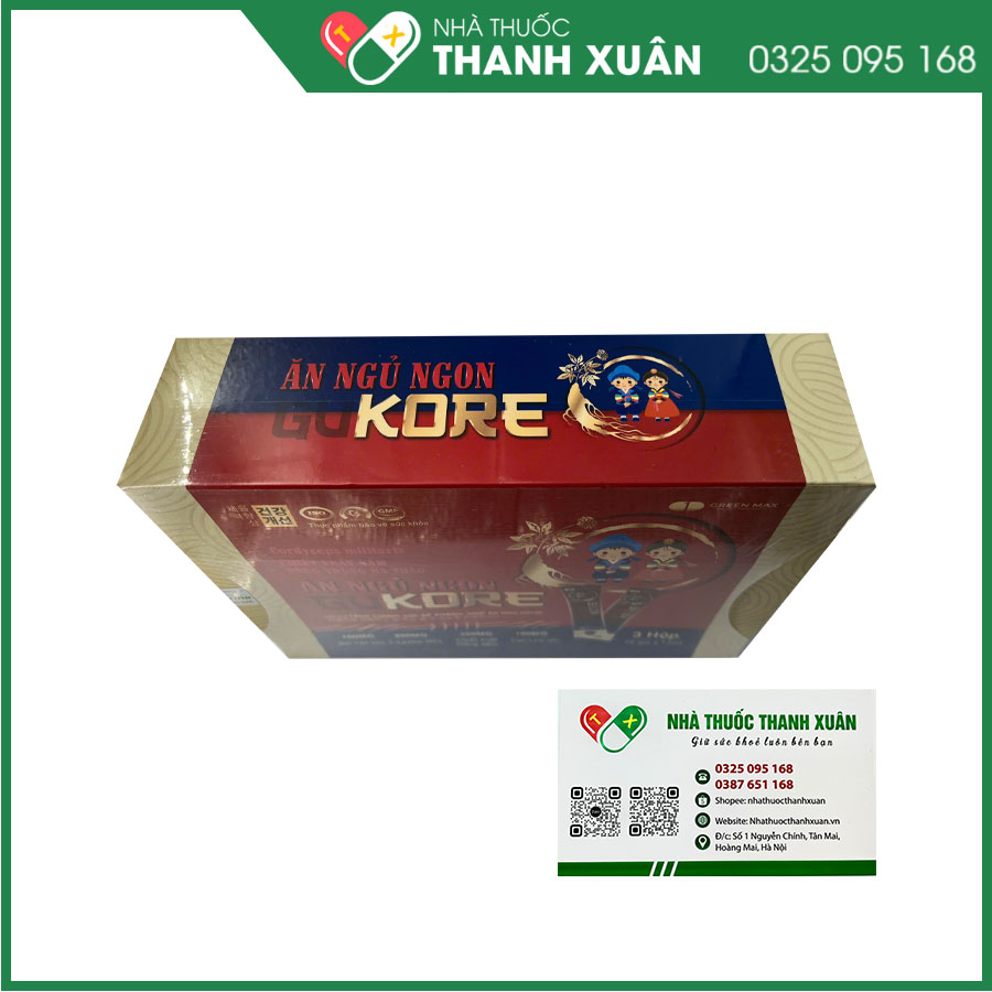 Ăn ngủ ngon GUKORE hỗ trợ giảm lo âu, căng thẳng, người say tàu xe