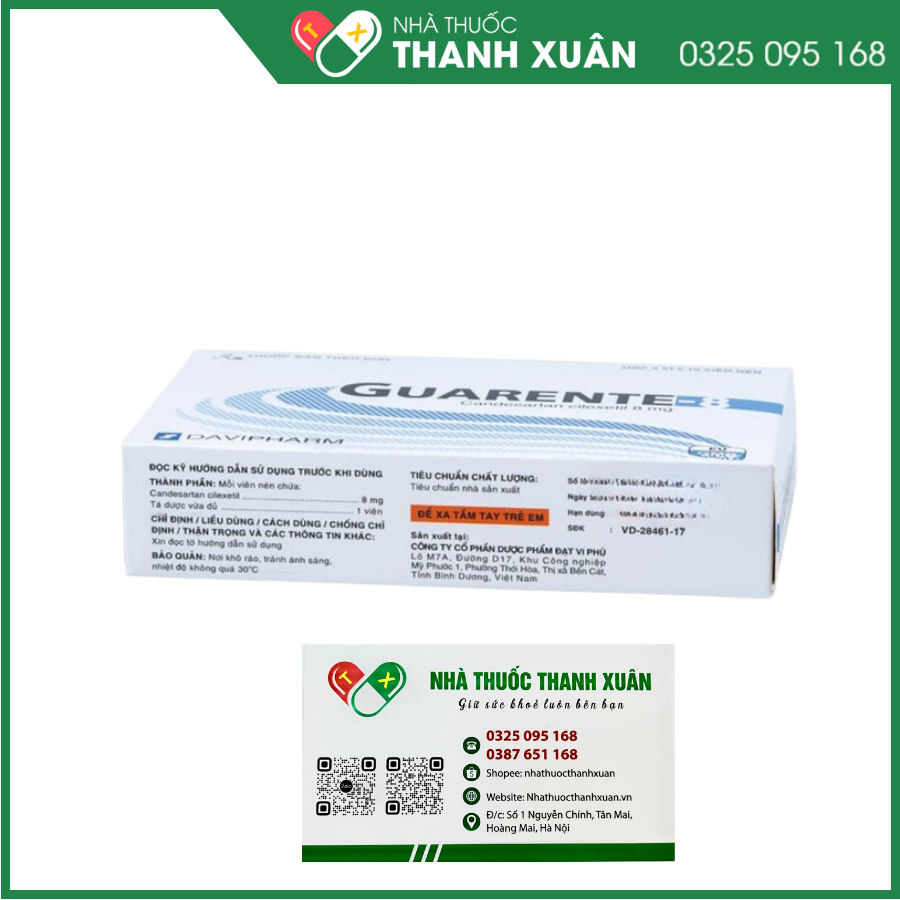 Guarente-8 điều trị tăng huyết áp, suy tim