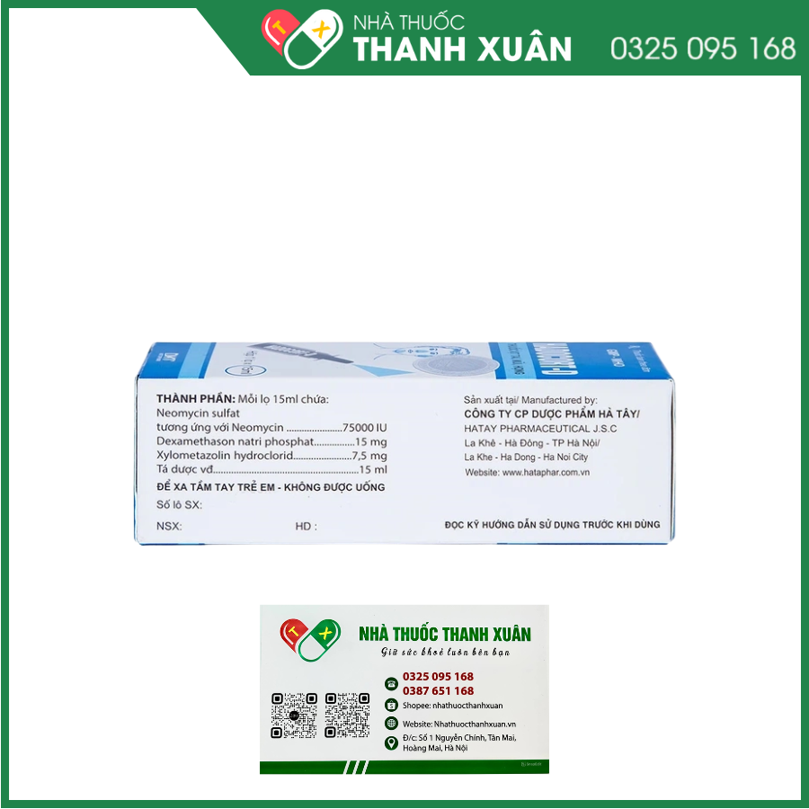 Hadocort-D điều trị các bệnh viêm mũi, viêm xoang (15ml)