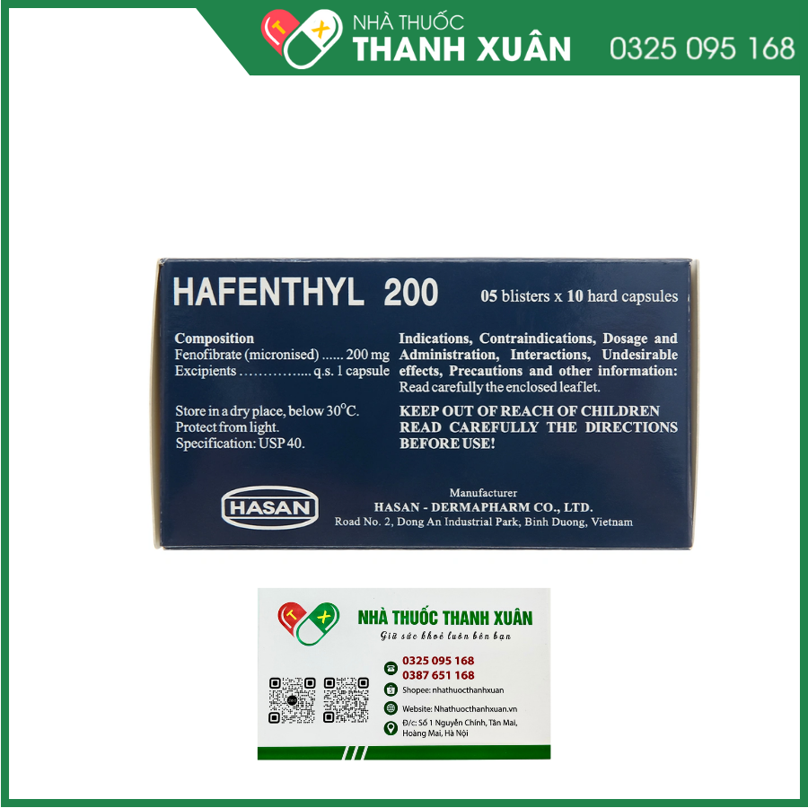 Hafenthyl 200 điều trị tăng cholesterol máu