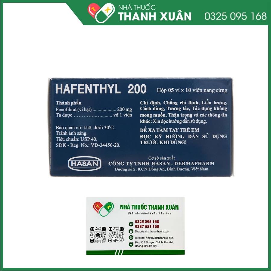 Hafenthyl 200 điều trị tăng cholesterol máu