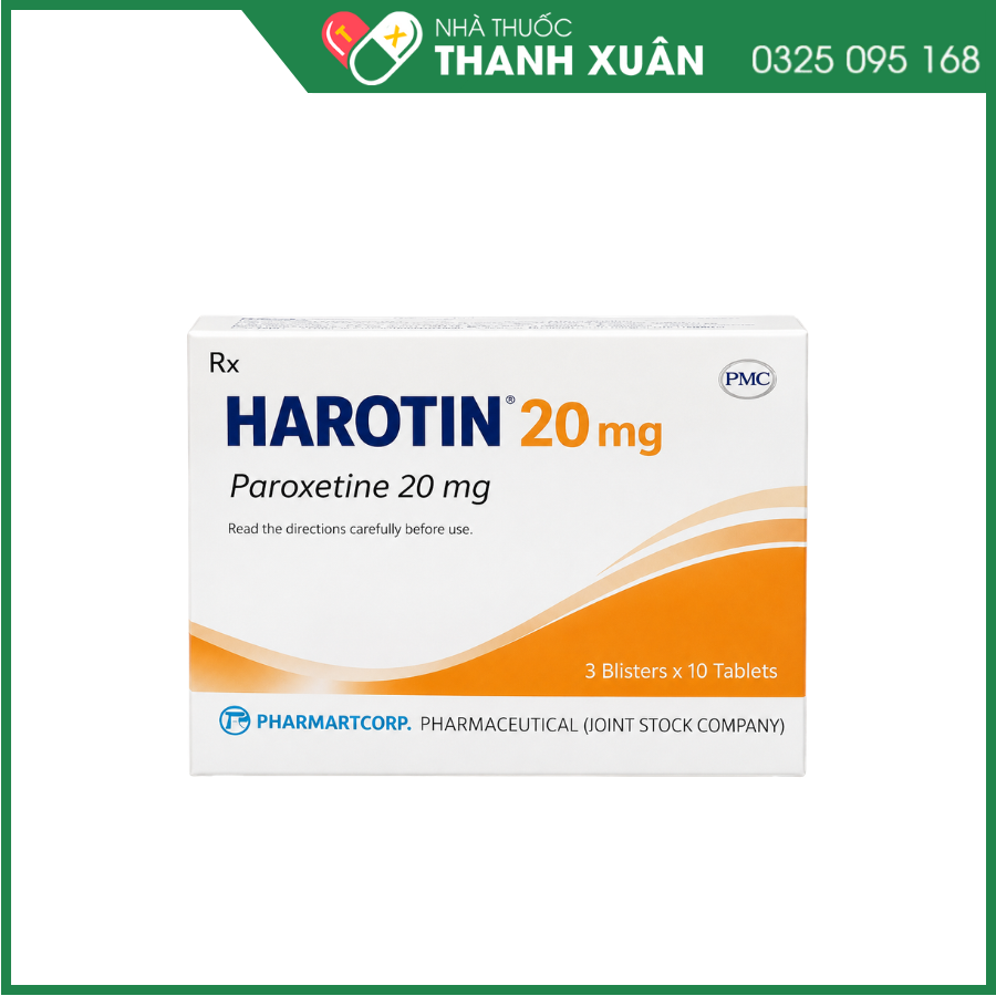 Harotin 20 thuốc trị trầm cảm, rối loạn lo âu