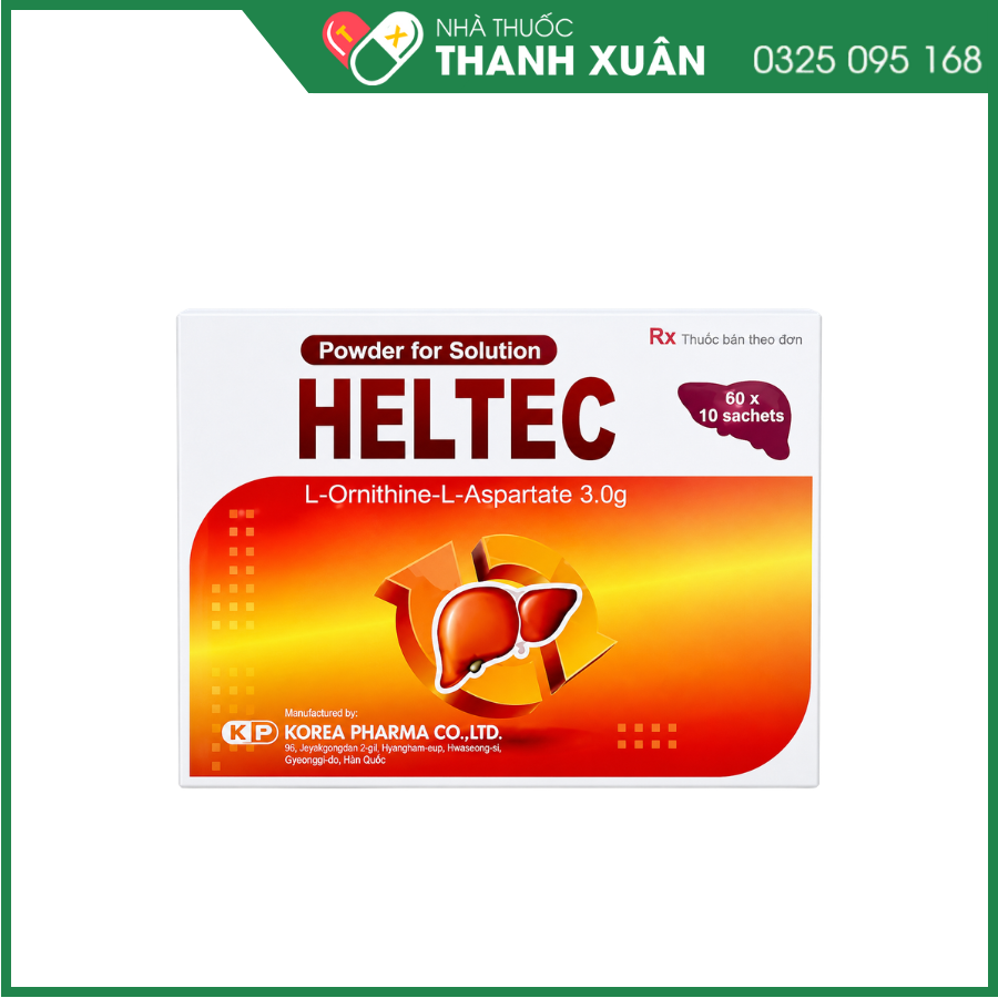 Thuốc Heltec 3g Korea Pharma điều trị giảm chức năng thải độc của gan