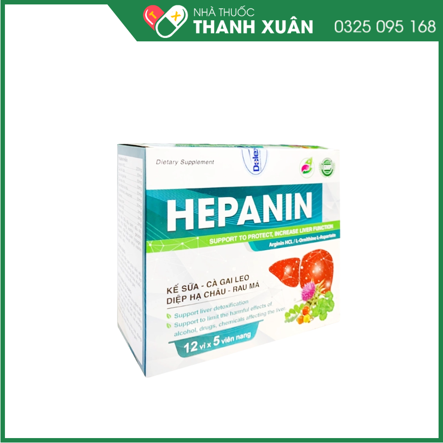 Hepanin - Hỗ trợ giải độc gan, giúp bảo vệ tăng cường chức năng gan