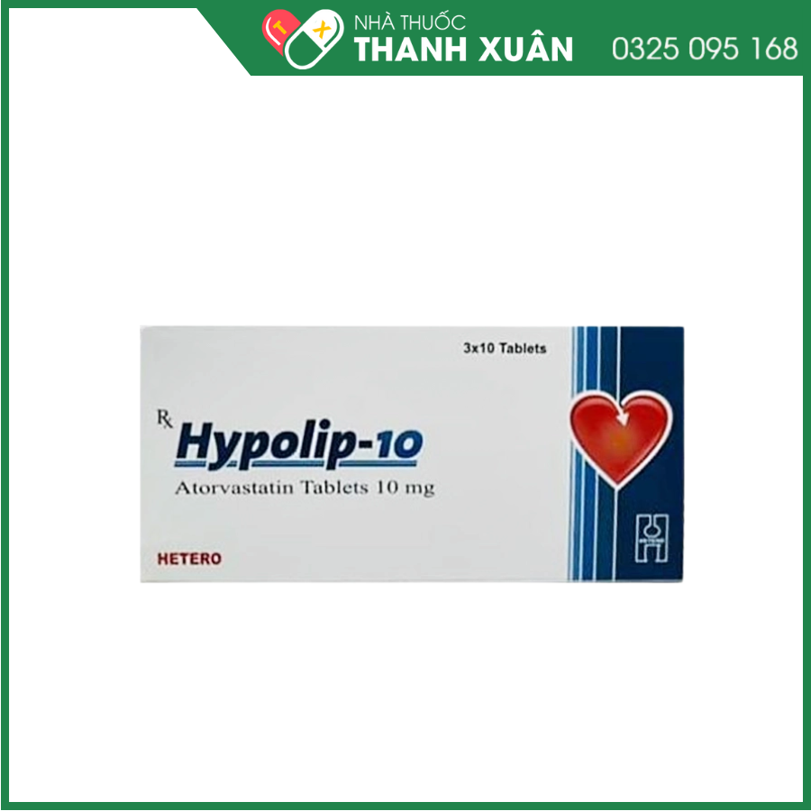 Hypolip-10 điều trị tăng cholesterol máu