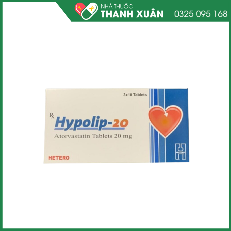 Hypolip-20 điều trị tăng cholesterol máu