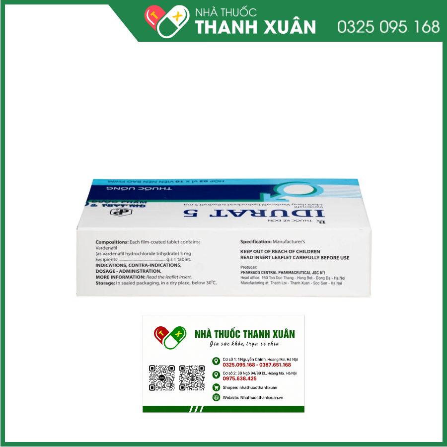 Idurat 5 điều trị rối loạn cương dương