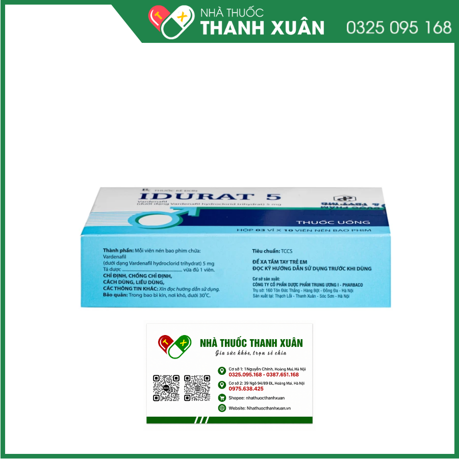 Idurat 5 điều trị rối loạn cương dương
