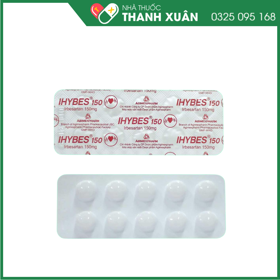 Ihybes 150 trị tăng huyết áp động mạch vô căn