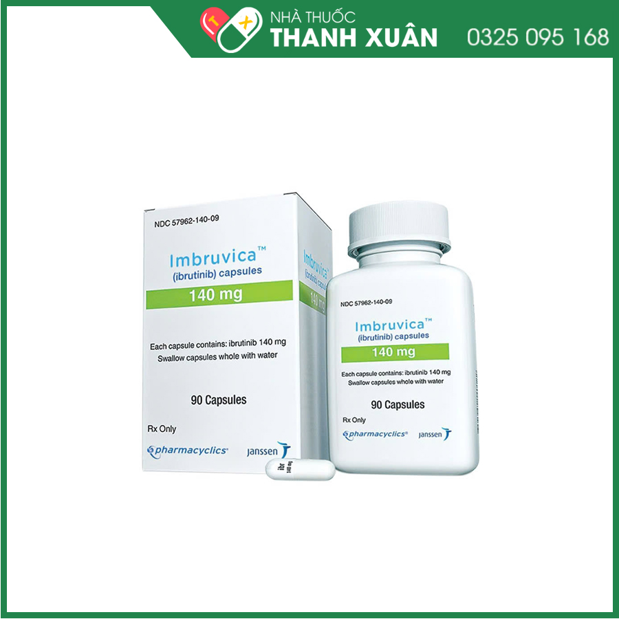 Imbruvica thuốc điều trị cho người lớn mắc u lympho tế bào vỏ, bệnh bạch cầu mạn dòng lympho và bệnh Waldenström