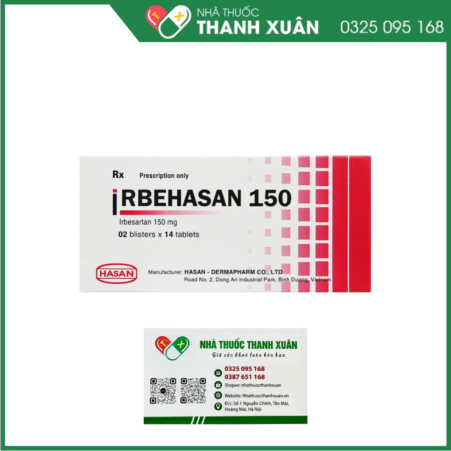 Irbehasan 150 điều trị tăng huyết áp trên bệnh nhân đái tháo đường tuýp 2