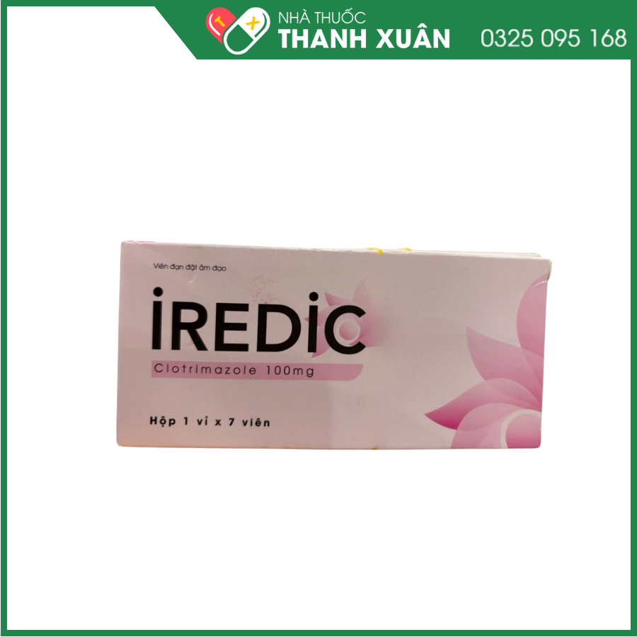 Viên đạn đặt âm đạo Iredic 100mg trị nấm