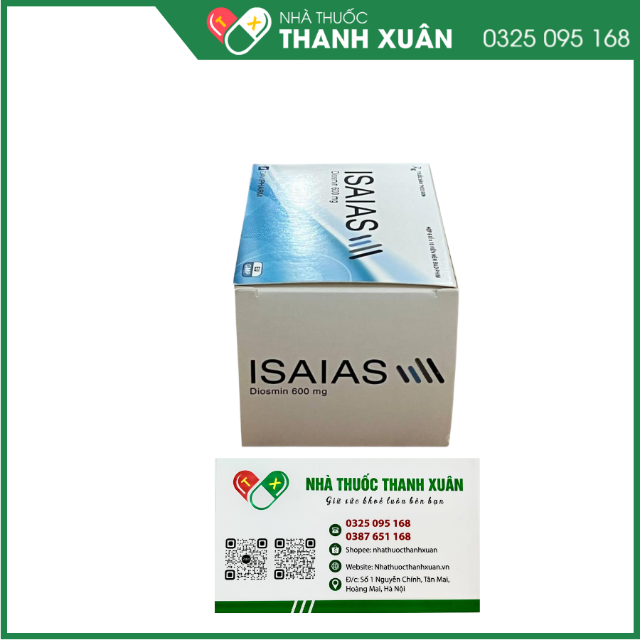 Isaias điều trị suy giãn tĩnh mạch, trĩ cấp tính
