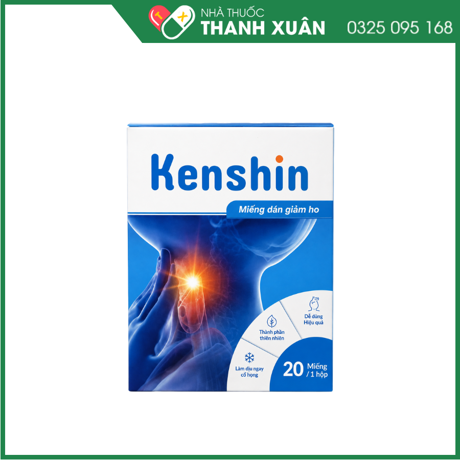 Kenshin - Miếng dán giảm ho hộp 20 miếng
