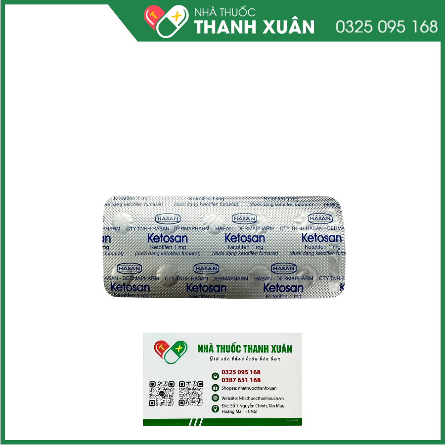 Ketosan điều trị hen phế quản