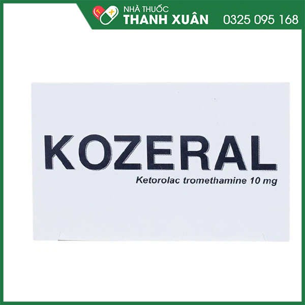 Kozeral điều trị ngắn ngày đau vừa tới đau nặng