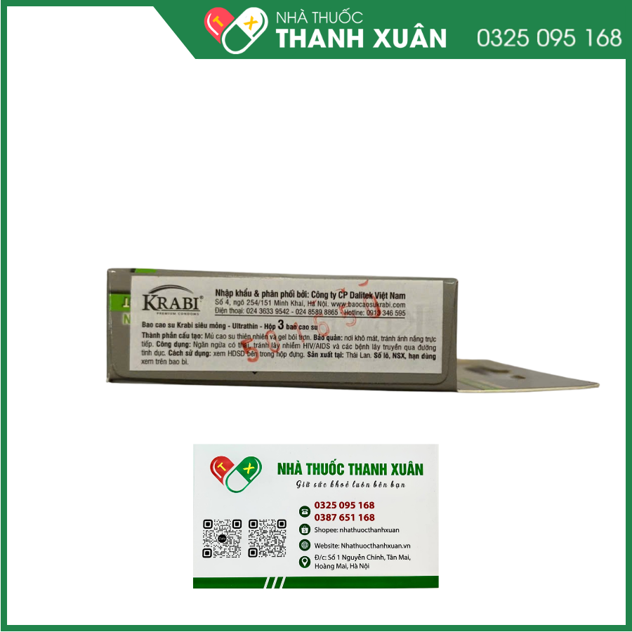 Bao cao su Krabi siêu mỏng - Ultrathin
