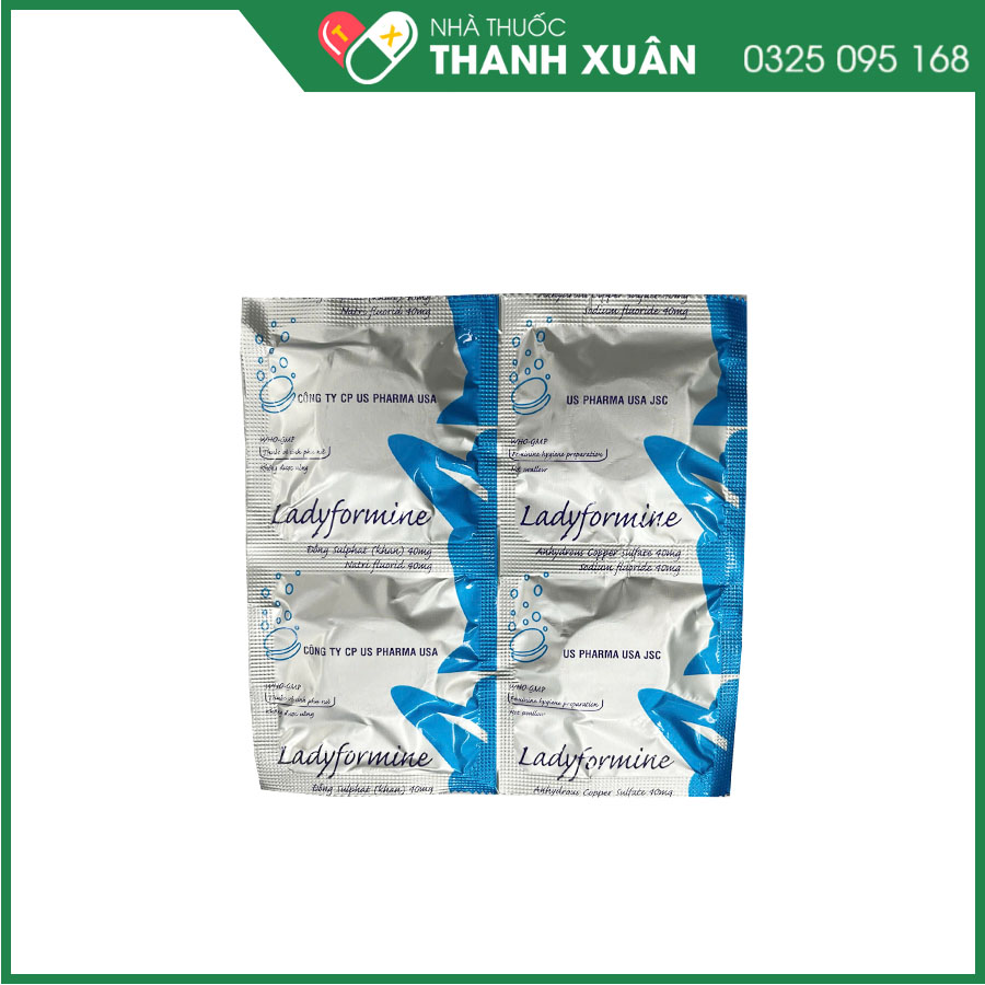 Ladyformine viên nén sủi bọt vệ sinh vùng kín phụ nữ
