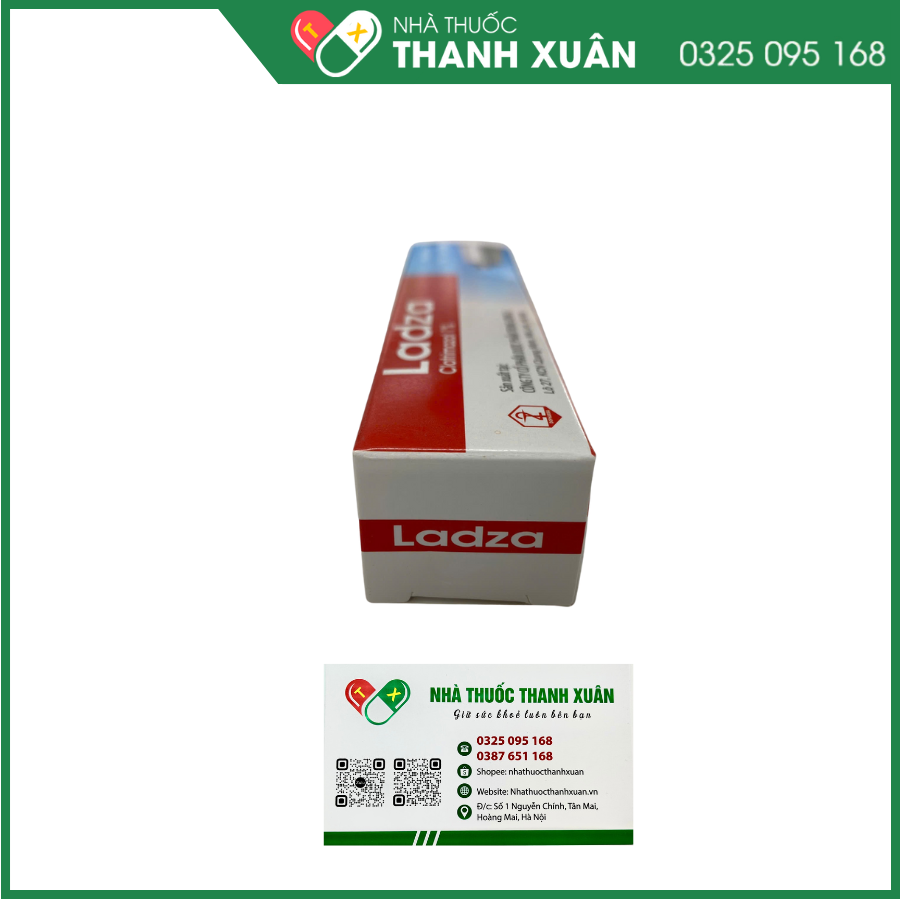 Kem bôi Ladza trị nấm da, nấm Candida da, nấm kẽ ngón tay, kẽ ngón chân, lang ben