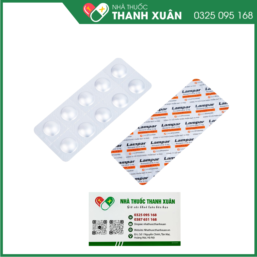 Lampar trị triệu chứng dạ dày-ruột