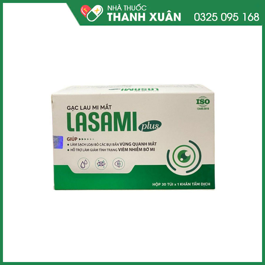 Lasami Plus giúp ức chế sự phát triển của vi khuẩn Demodex, giúp làm giảm tình trạng viêm nhiễm bờ mi, vệ sinh mắt và dưỡng ẩm, kháng khuẩn vùng da quanh mắt