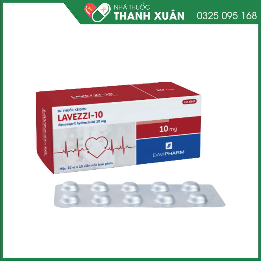 Thuốc Lavezzi-10 điều trị tăng huyết áp, suy tim