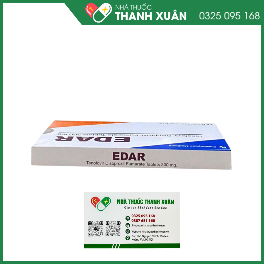 Edar 300mg điều trị viêm gan B, nhiễm HIV-1