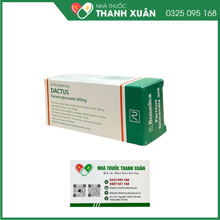 Dactus điều trị và dự phòng thiếu máu thiếu sắt