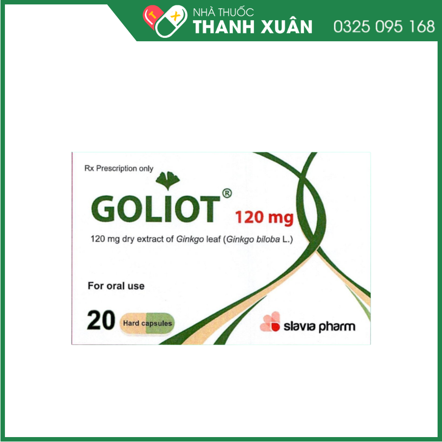 Goliot 120mg điều trị triệu chứng suy tuần hoàn não trong chứng sa sút trí tuệ