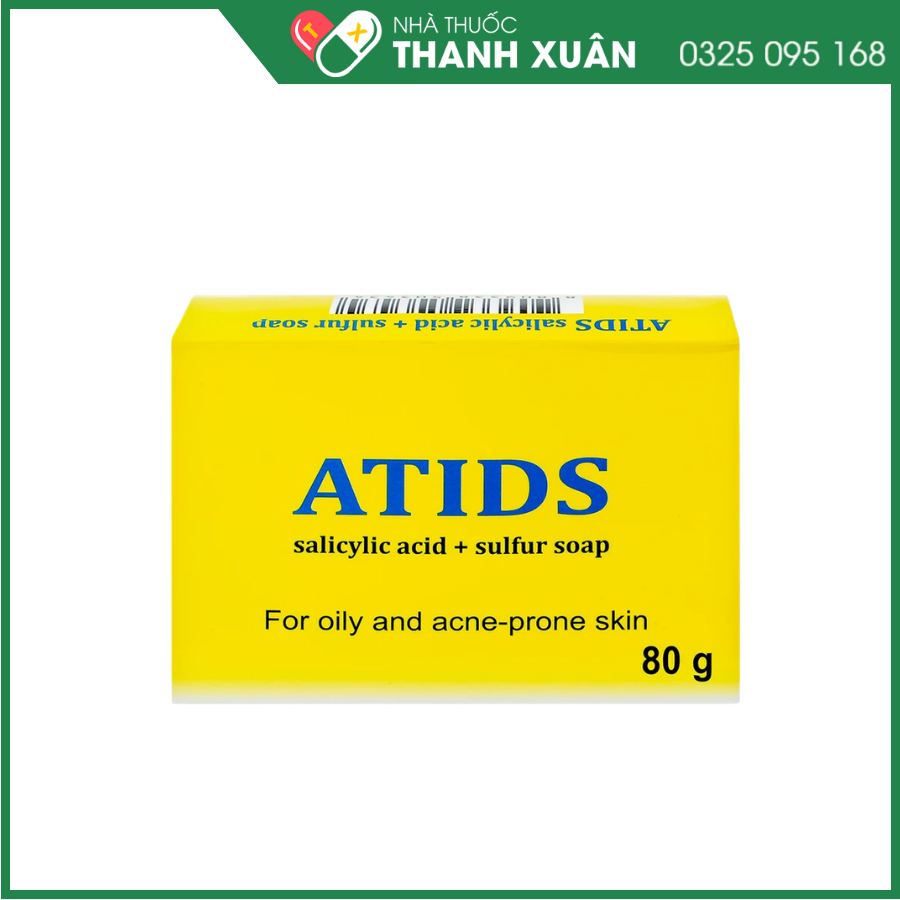 Xà phòng tắm Atids Salicylic Acid 2% + sulfur soap 8%