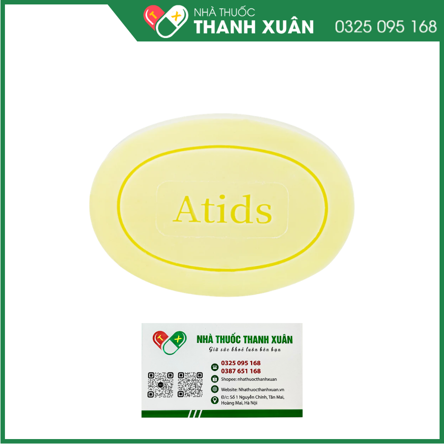 Xà phòng tắm Atids Salicylic Acid 2% + sulfur soap 8%