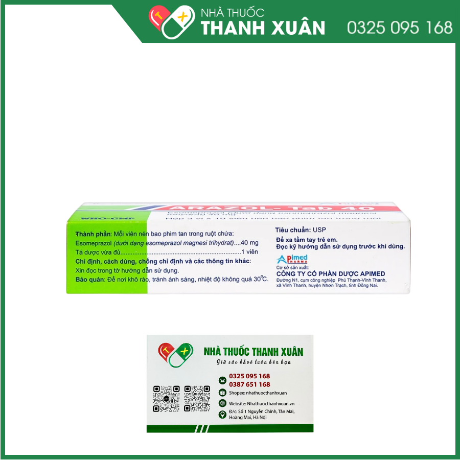 Arazol-Tab 40 điều trị bệnh trào ngược dạ dày - thực quản