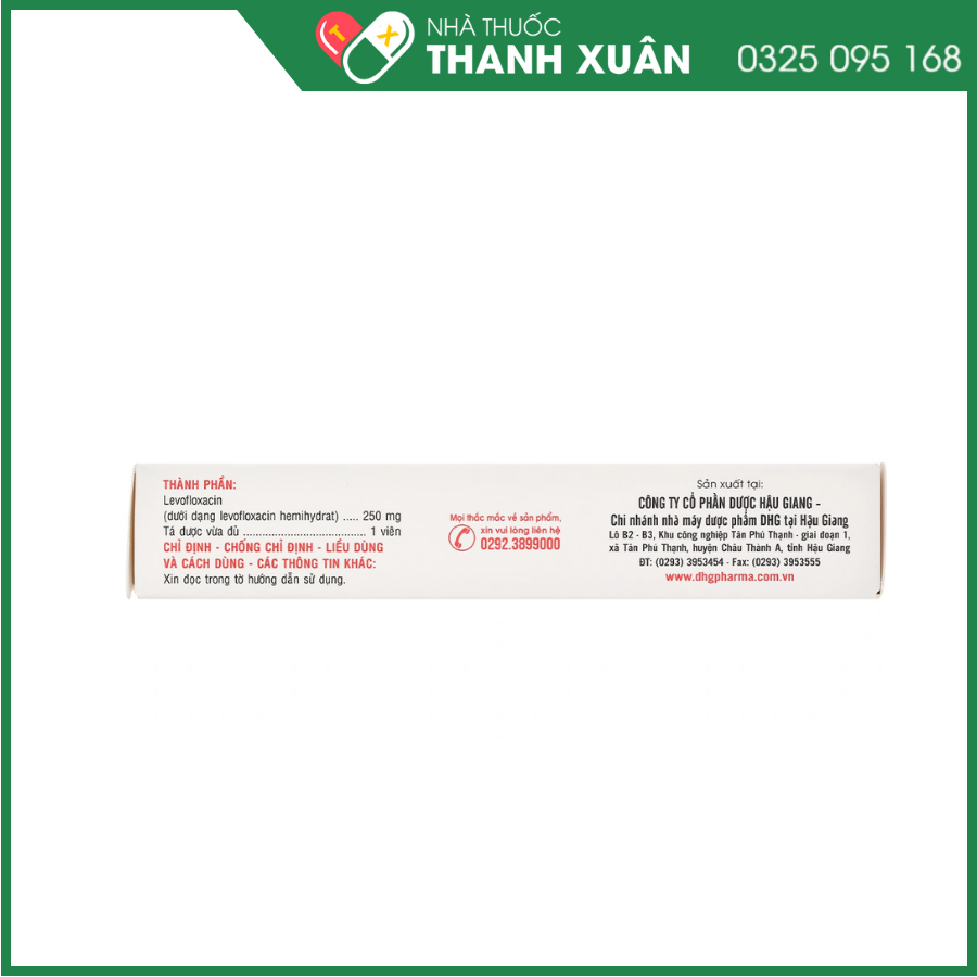 Viên nén LevoDHG 250 điều trị nhiễm khuẩn