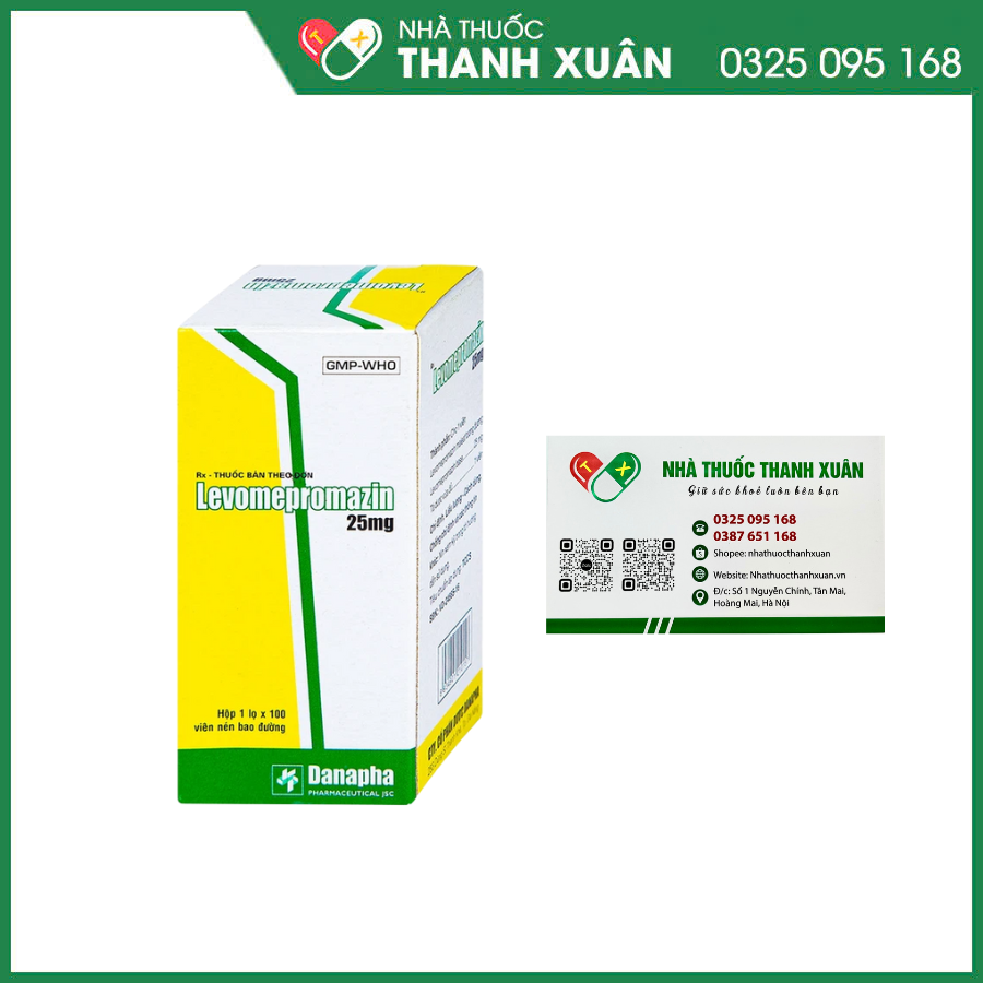 Levomepromazin Danapha 25mg trị tâm thần phân liệt