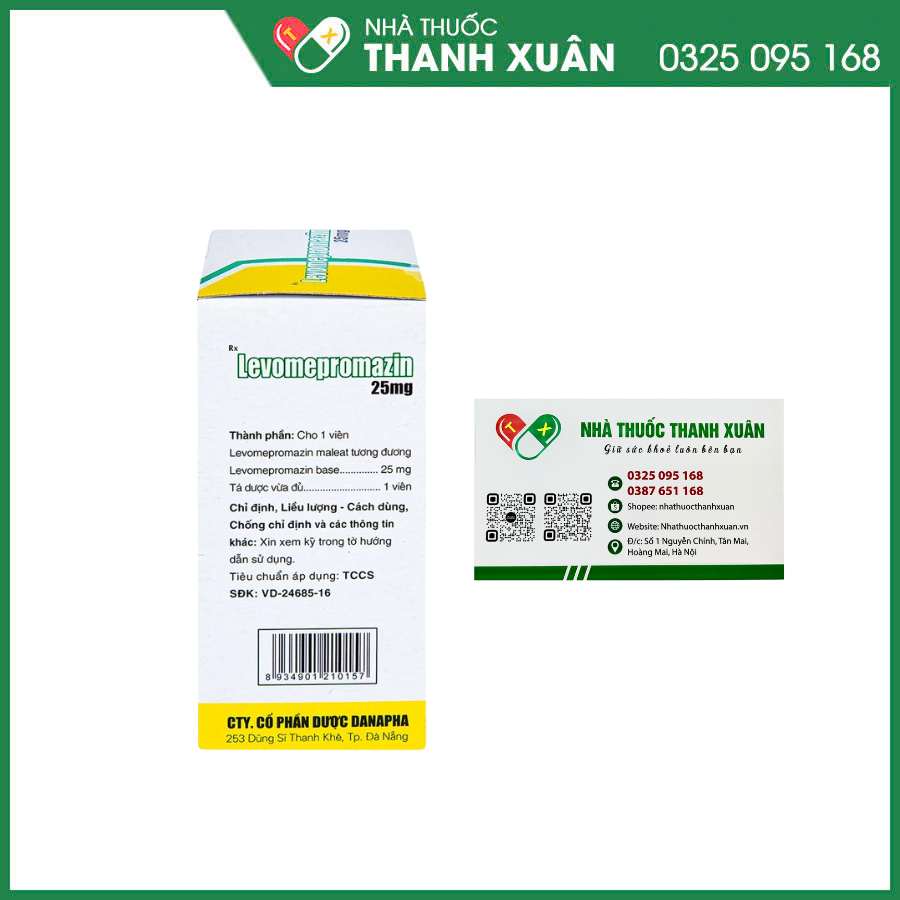 Levomepromazin Danapha 25mg trị tâm thần phân liệt