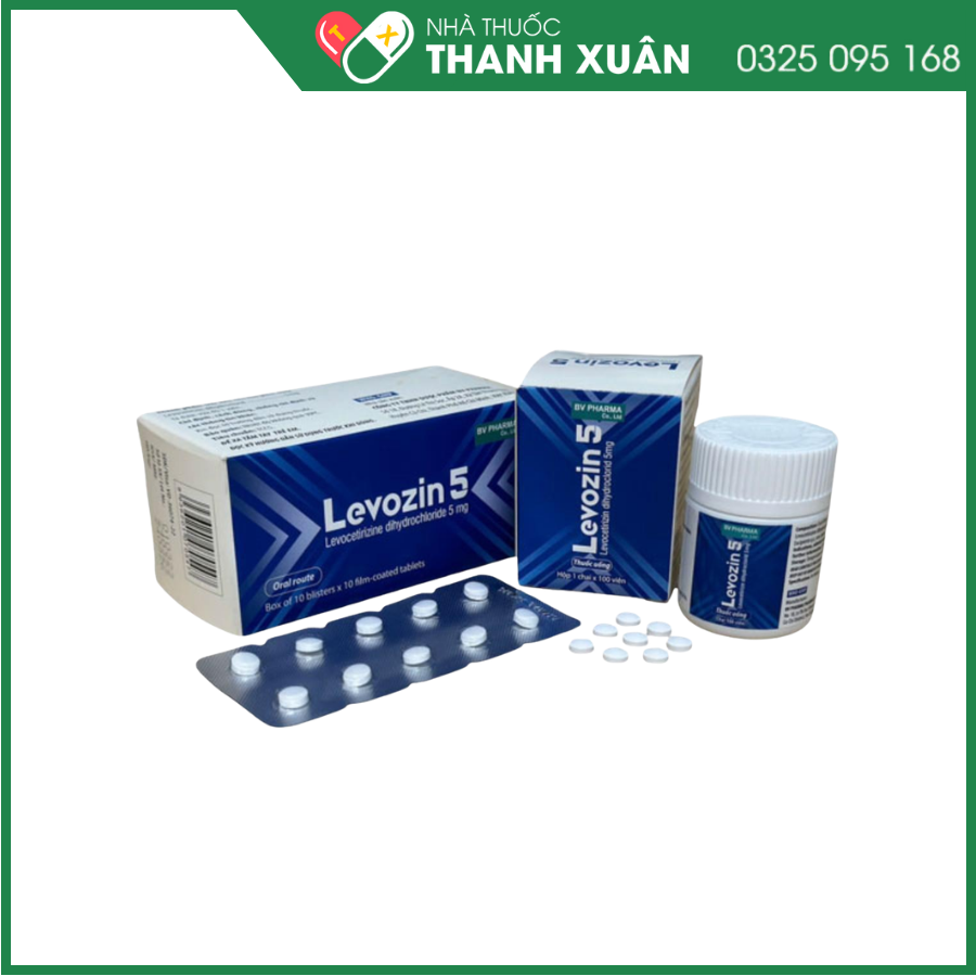 Levozin 5 điều trị viêm mũi dị ứng, mày đay