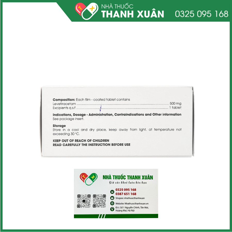 Levpiram 500mg điều trị động kinh