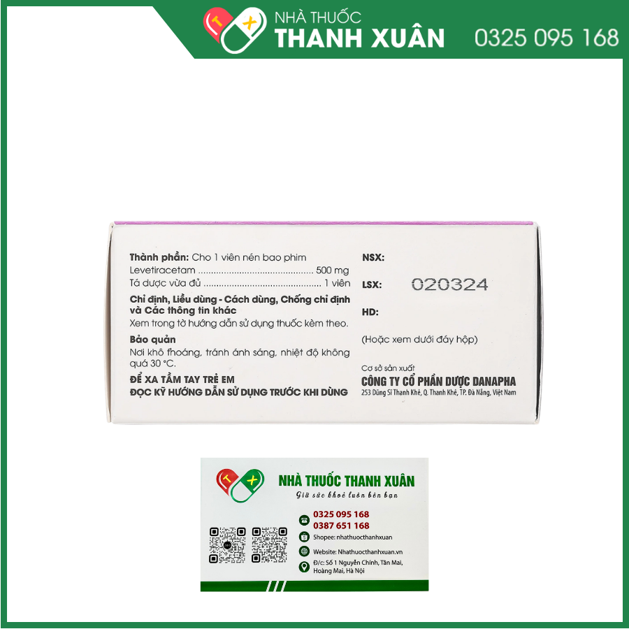 Levpiram 500mg điều trị động kinh